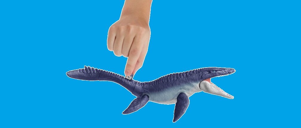Figurka MATTEL Jurassic World Obrońca Oceanu Mosasaurus HGV34 szczęka rekin zabawa kreatywność wymiary