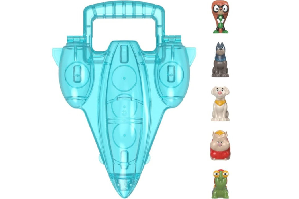 Zestaw figurek FISHER PRICE DC League Of Super-Pets Schowek odrzutowiec HGV07 zabawa film radość