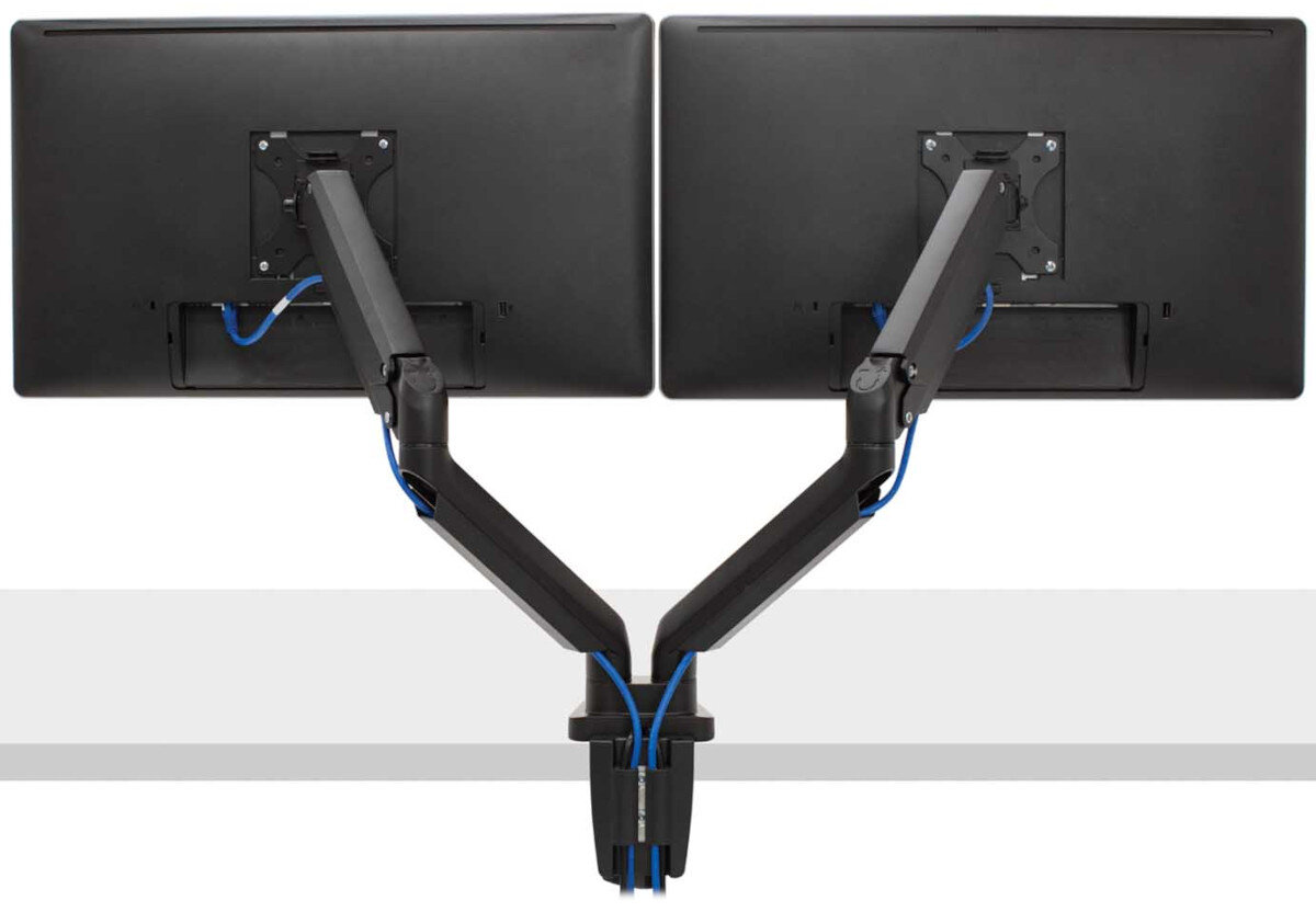 Uchwyt do monitora FELLOWES Platinum Series 8042501 32 cali Czarny przewody kable system zarządzanie
