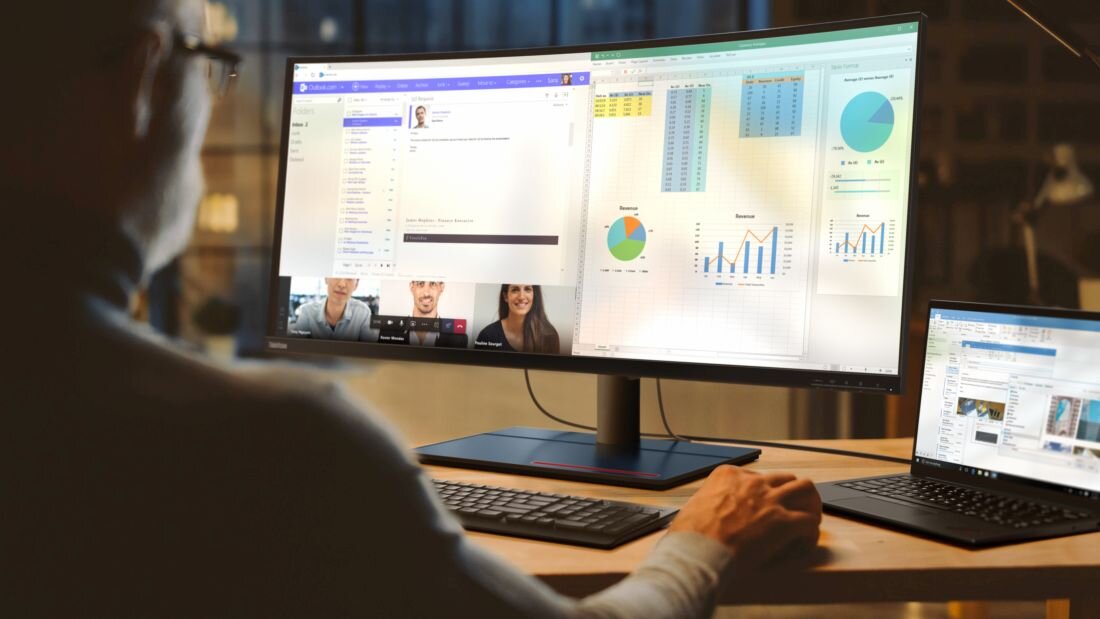 Monitor LENOVO ThinkVision P34W-20 - Picture In Picture (PIP) / Picture By Picture (PBP)