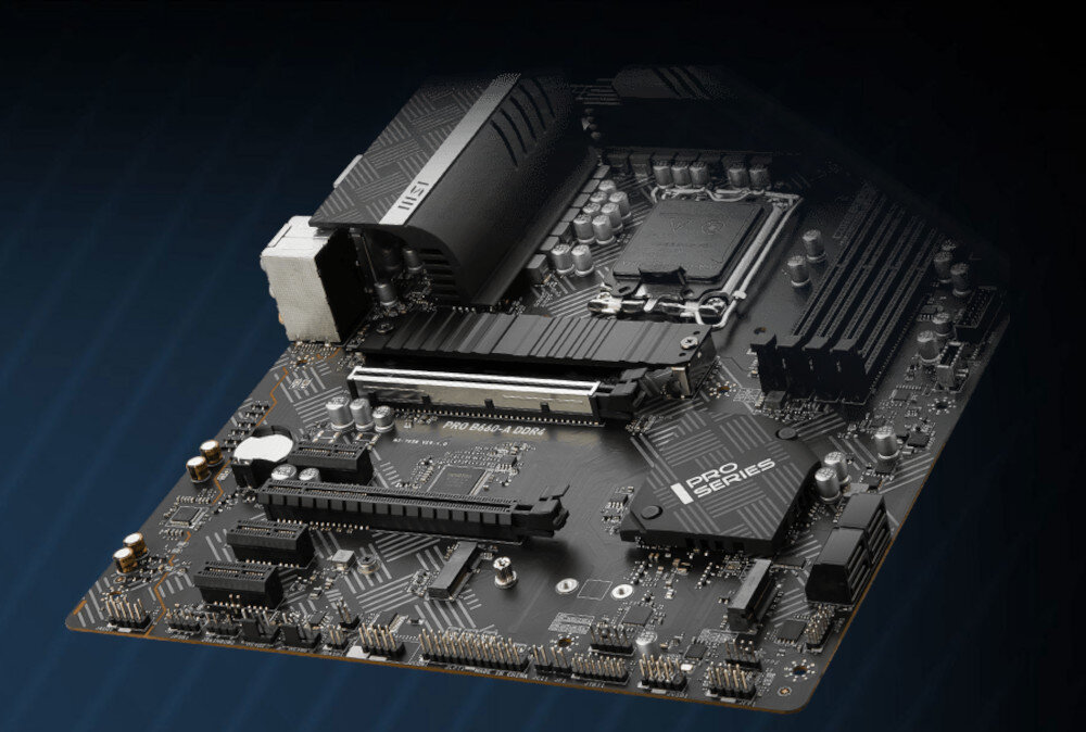 Płyta główna MSI PRO B660-A DDR4 radiator temperatura podkładki