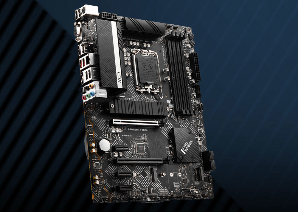 Płyta główna MSI PRO B660-A DDR4 konstrukcja wytrzymałość Multi-GPU