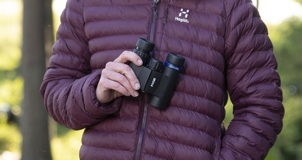 Lornetka FOCUS Explore optyka waga konstrukcja ogniskowa zoom przybliżenie dioptria muszle oczne obiektywy soczewki pryzmat powłoka gwint okulary obserwacja przyroda sport powiększenie 