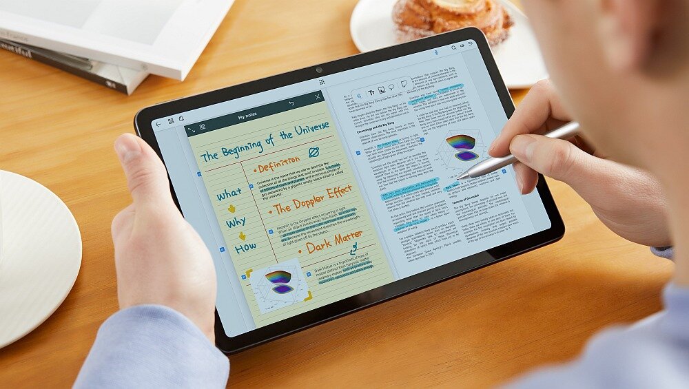 Tablet HUAWEI MatePad ekran bateria aparat procesor ram pamięć pojemność rozdzielczość zdjęcia filmy opis dane cechy blokady system łączność wifi bluetooth obudowa szkło odporność porty muzyka transfer sieć przekątna matryca waga czujniki