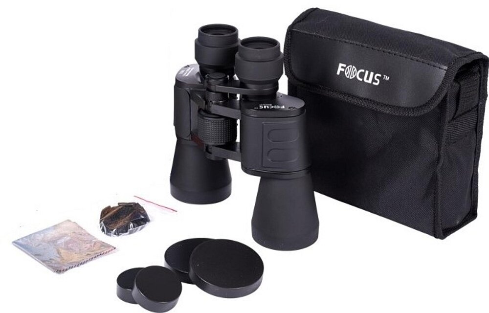 Lornetka FOCUS Bright optyka waga konstrukcja ogniskowa zoom przybliżenie dioptria muszle oczne obiektywy soczewki pryzmat powłoka gwint okulary obserwacja przyroda sport powiększenie