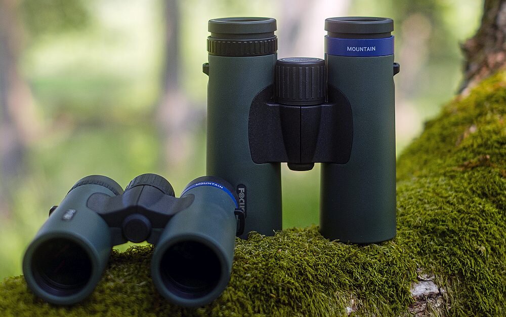 Lornetka FOCUS Mountain optyka waga konstrukcja ogniskowa zoom przybliżenie dioptria muszle oczne obiektywy soczewki pryzmat powłoka gwint okulary obserwacja przyroda sport powiększenie 