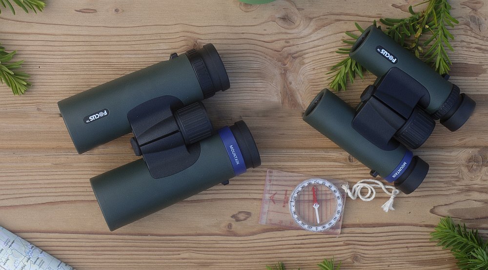 Lornetka FOCUS Mountain optyka waga konstrukcja ogniskowa zoom przybliżenie dioptria muszle oczne obiektywy soczewki pryzmat powłoka gwint okulary obserwacja przyroda sport powiększenie 