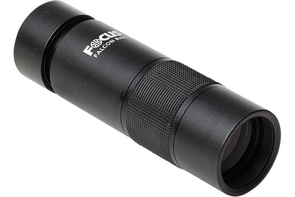 Monokular FOCUS Falcon Mono 8x25 optyka waga konstrukcja ogniskowa zoom przybliżenie dioptria muszle oczne obiektywy soczewki pryzmat powłoka gwint okulary obserwacja przyroda sport powiększenie
