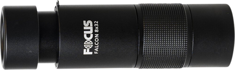 Monokular FOCUS Falcon Mono 8x25 optyka waga konstrukcja ogniskowa zoom przybliżenie dioptria muszle oczne obiektywy soczewki pryzmat powłoka gwint okulary obserwacja przyroda sport powiększenie