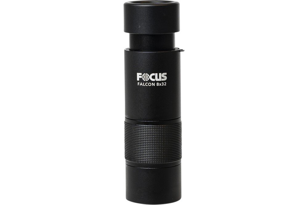 Monokular FOCUS Falcon Mono 8x25 optyka waga konstrukcja ogniskowa zoom przybliżenie dioptria muszle oczne obiektywy soczewki pryzmat powłoka gwint okulary obserwacja przyroda sport powiększenie