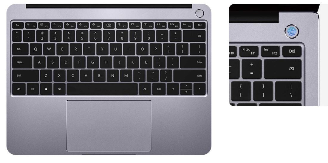 Laptop HUAWEI MateBook 14 - czytnik linii papilarnych