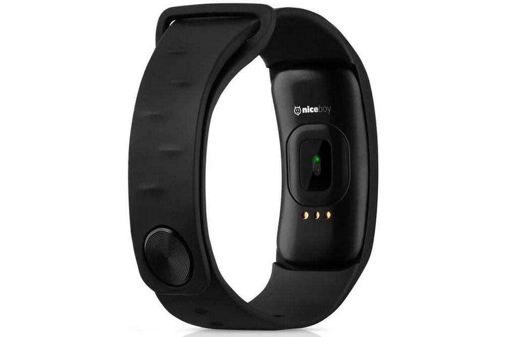 Smartwatch NICEBOY X-fit Plus ekran bateria czujniki zdrowie sport pasek ładowanie pojemność rozdzielczość łączność sterowanie krew puls rozmowy smartfon aplikacja