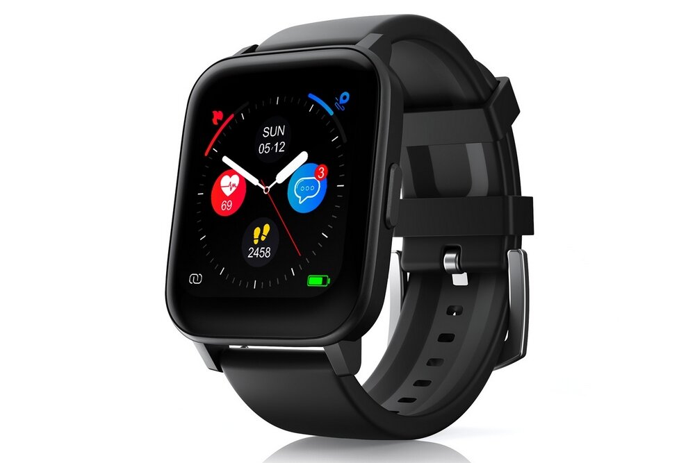 Smartwatch NICEBOY X-fit Watch 2 Lite ekran bateria czujniki zdrowie sport pasek ładowanie pojemność rozdzielczość łączność sterowanie krew puls rozmowy smartfon aplikacja
