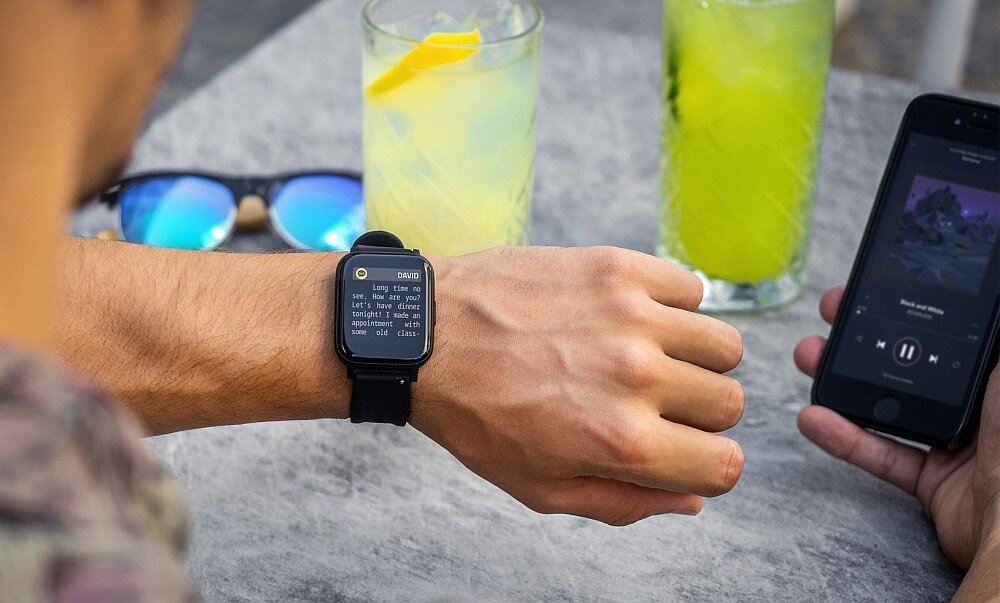 Smartwatch NICEBOY X-fit Watch 2 Lite ekran bateria czujniki zdrowie sport pasek ładowanie pojemność rozdzielczość łączność sterowanie krew puls rozmowy smartfon aplikacja