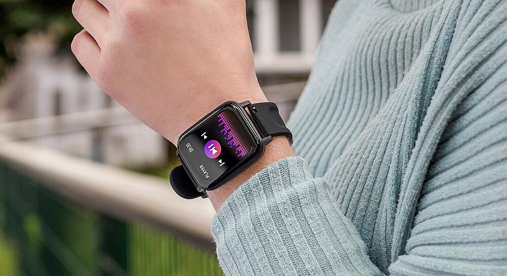 Smartwatch NICEBOY X-fit Watch 2 Lite ekran bateria czujniki zdrowie sport pasek ładowanie pojemność rozdzielczość łączność sterowanie krew puls rozmowy smartfon aplikacja