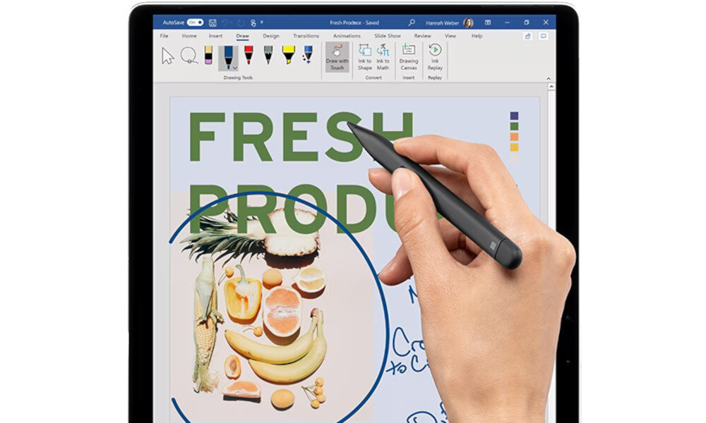 Klawiatura Microsoft Surface Pro Signature Type Cover + Pióro Surface Slim Pen 2 kolory materiał luksus potęga rzeczywistość konstrukcja wygoda wszechstronność