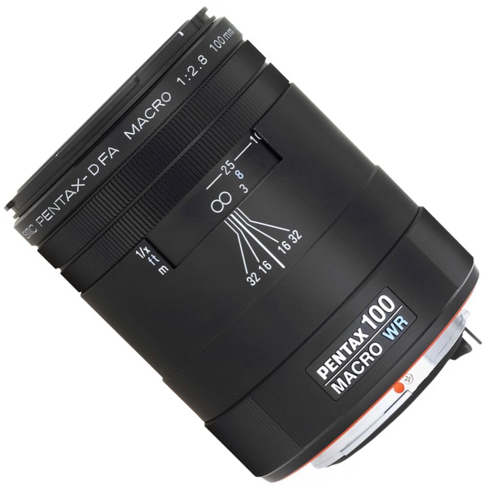 Obiektyw PENTAX SMC D-FA 100mm F2.8 Macro WR ogniskowa przysłona ostrość pierścienie optyka soczewki powłoki montaż bagnet światło jasność zoom filtry waga