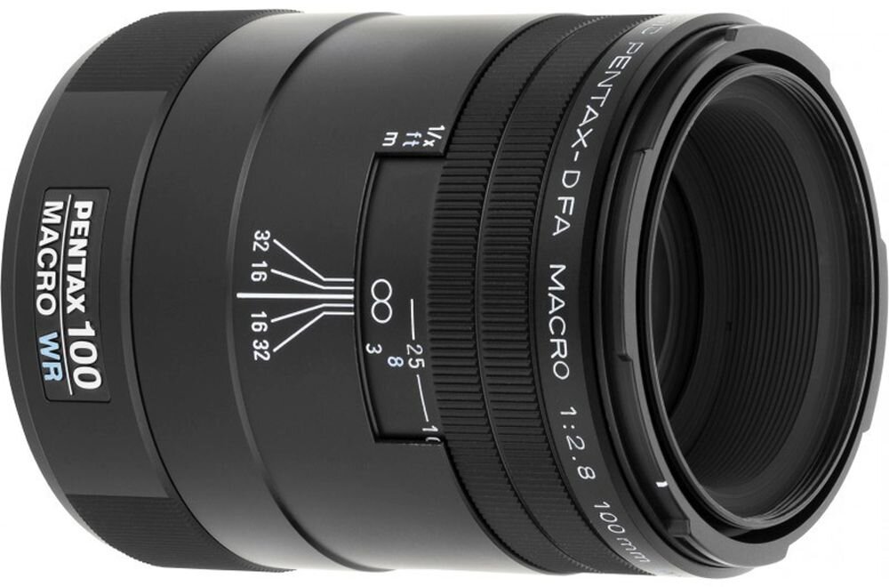 Obiektyw PENTAX SMC D-FA 100mm F2.8 Macro WR ogniskowa przysłona ostrość pierścienie optyka soczewki powłoki montaż bagnet światło jasność zoom filtry waga