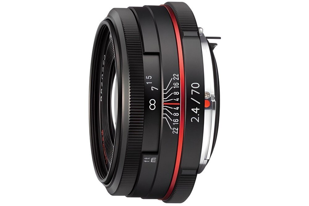 Obiektyw PENTAX HD DA 70mm f-2.4 ogniskowa przysłona ostrość pierścienie optyka soczewki powłoki montaż bagnet światło jasność zoom filtry waga
