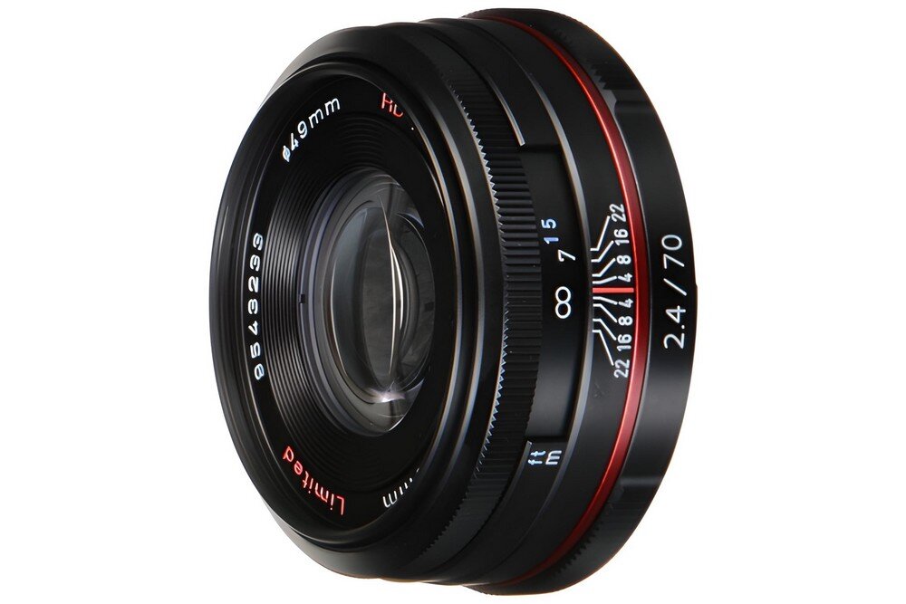 Obiektyw PENTAX HD DA 70mm f-2.4 ogniskowa przysłona ostrość pierścienie optyka soczewki powłoki montaż bagnet światło jasność zoom filtry waga