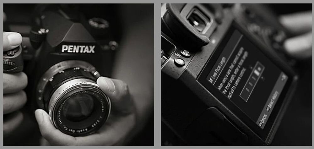 Aparat PENTAX K-3 Mark III  zdjęcia obiektyw ekran wizjer ogniskowa przysłona migawka obudowa bateria zasilanie filmy nagrywanie rozdzielczość matryca rozmiar przekątna tryby iso montaż lampa światło przyciski sterowanie menu kontrast jasność balans bieli filtry cmos karta pliki format zapis seria