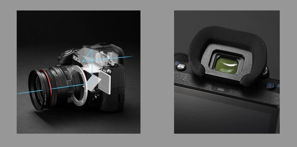 Aparat PENTAX K-3 Mark III  zdjęcia obiektyw ekran wizjer ogniskowa przysłona migawka obudowa bateria zasilanie filmy nagrywanie rozdzielczość matryca rozmiar przekątna tryby iso montaż lampa światło przyciski sterowanie menu kontrast jasność balans bieli filtry cmos karta pliki format zapis seria