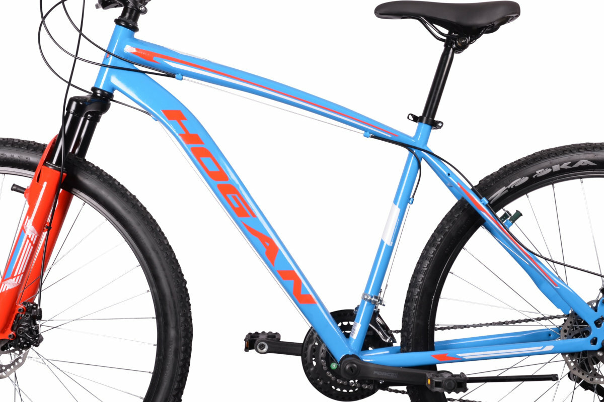 Rower gorski MTB MASCIAGHI Hogan M17 29 cali meski Niebiesko-czerwony zolto-czarny rama stal