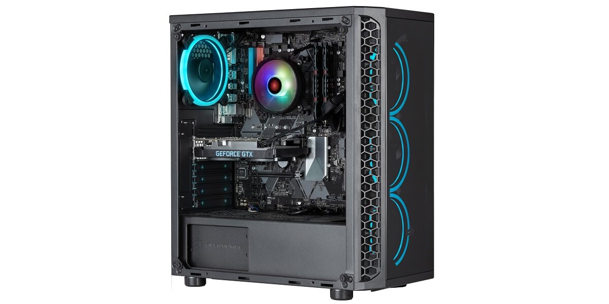 Komputer MAD DOG MD2400-A10 R5-2400GE RAM 16GB SSD 480GB GeForce GTX1650 Windows 11 Home procesor karta graficzna karta dźwiękowa złącza gaming