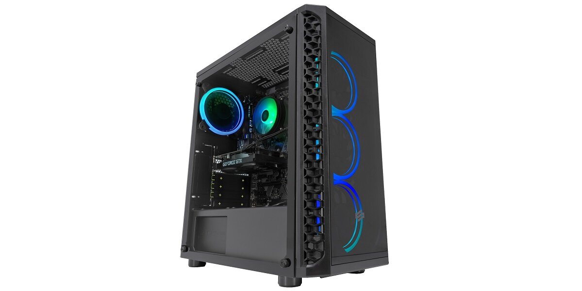 Komputer MAD DOG MD2400-A10 R5-2400GE RAM 16GB SSD 480GB GeForce GTX1650 Windows 11 Home procesor karta graficzna karta dźwiękowa złącza gaming