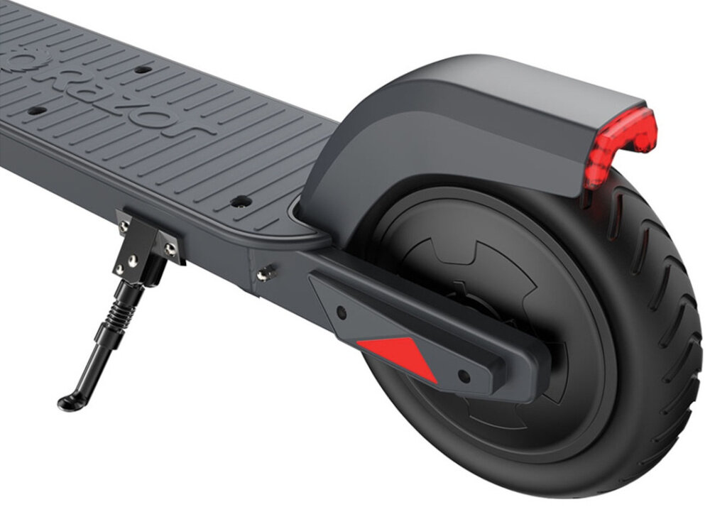 Hulajnoga elektryczna RAZOR C25 Czarny elektryczny hamulec regeneracyjny na kierownicy hamulec tylny na błotniku system KERS