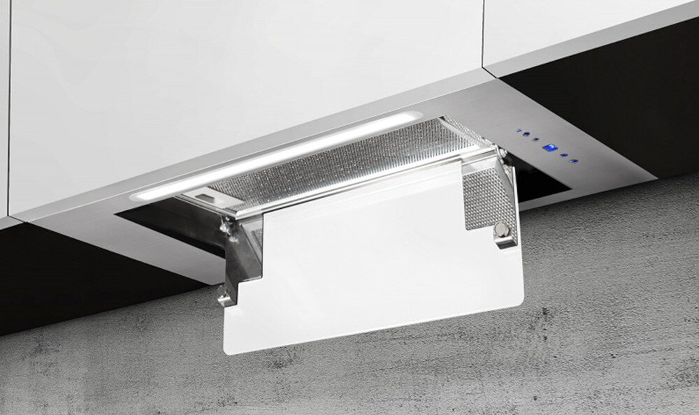 Okap AFRELLI AW-10 Piano 90 Inox/Białe szkło moc wydajność