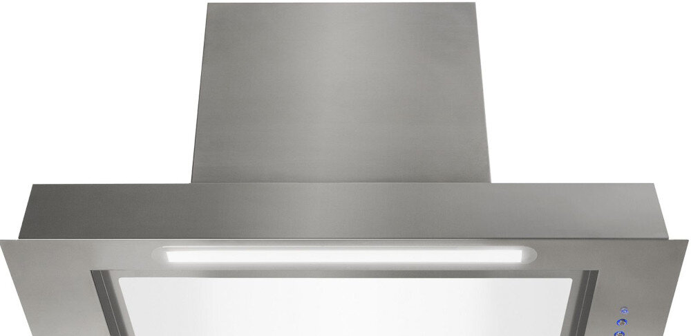 Okap AFRELLI AW-10 Piano 90 Inox/Białe szkło światło LED