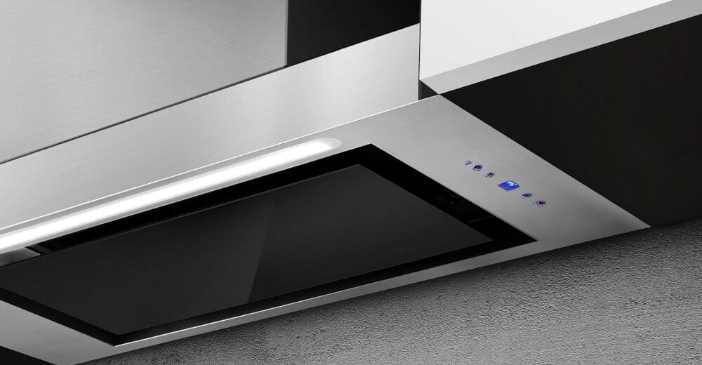 Okap AFRELLI AW-10 Piano 60 Inox/Czarne szkło sterowanie elektroniczne