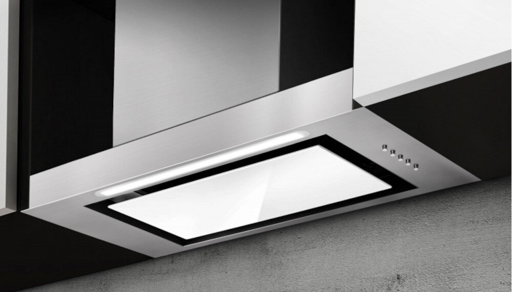 Okap AFRELLI AW-5 Piano Classic 60 Inox/białe szkło design wygląd