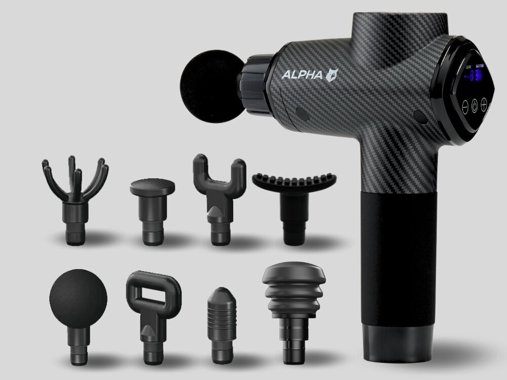 Masażer ręczny Gun ALPHA AMG-04 wsparcie regeneracji, rozluźnienie mięśni, dociera w głąb tkanek
