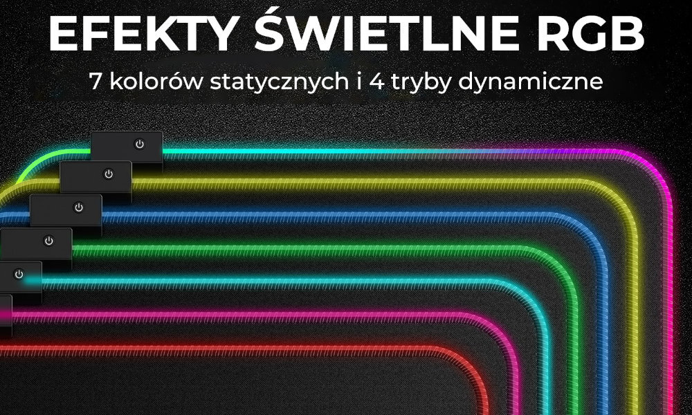 Podkładka AUKEY KM-P8 Tylko jeden przycisk i aż 11 efektów świetlnych