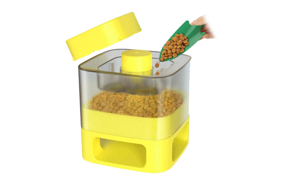 DOGGY VILLAGE nowoczesny dozownik sucha karma urządzenie miska zabawka trening pupil zabawa smakołyk