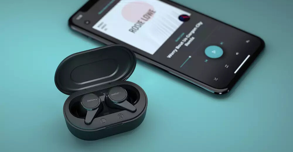 Słuchawki dokanałowe PHILIPS TAT1207 dopasowanie miękkie nakładki silikon kanał słuchowy