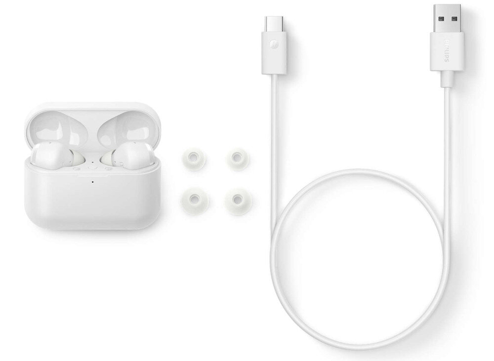 Słuchawki dokanałowe PHILIPS TAT3217 zawartosc opakowania