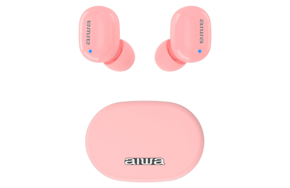 Słuchawki dokanałowe AIWA EBTW-150 ładowanie etui