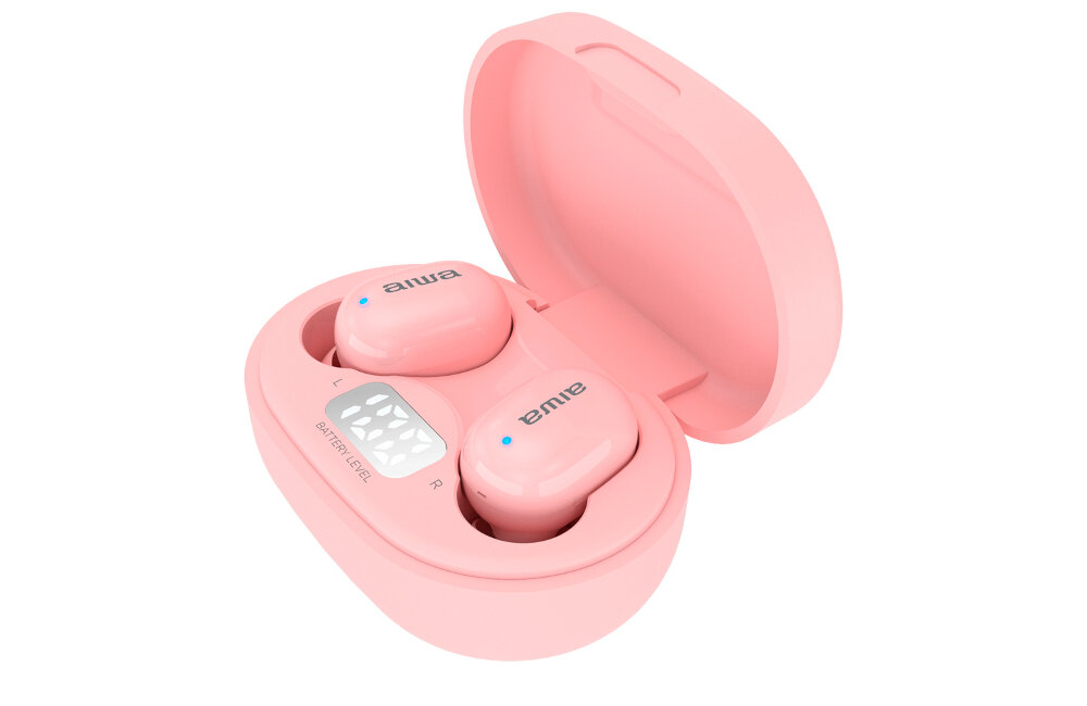 Słuchawki dokanałowe AIWA EBTW-150 wygoda użytkowanie kształt pianka zapamiętująca