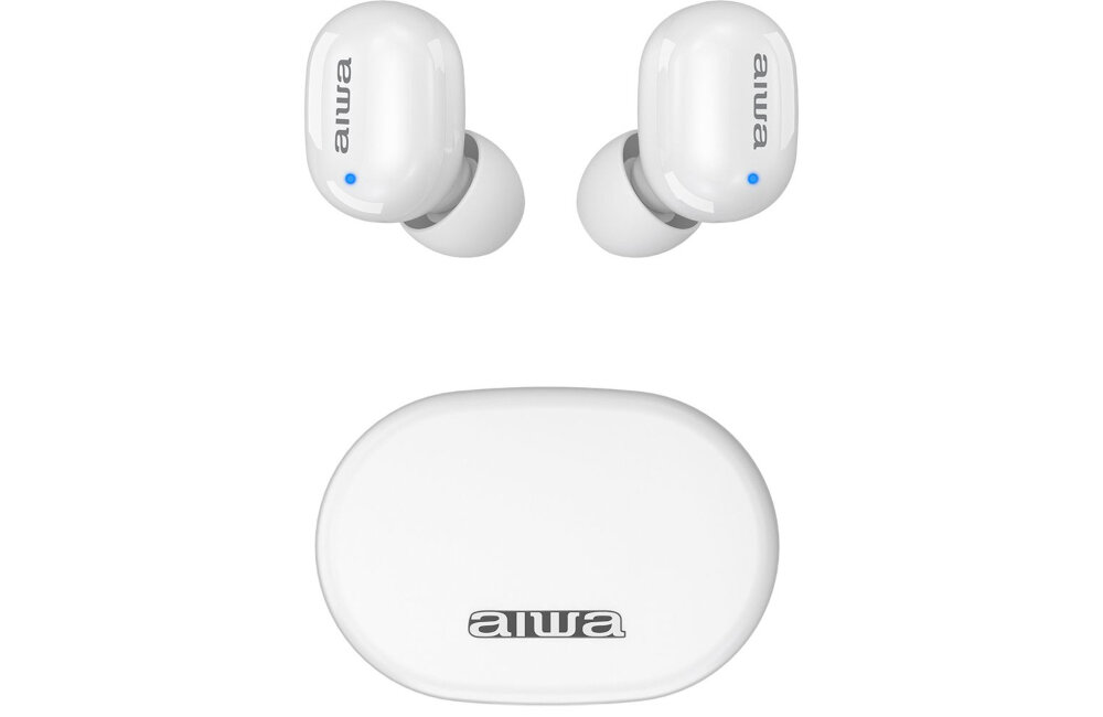 Słuchawki dokanałowe AIWA EBTW-150 ładowanie etui