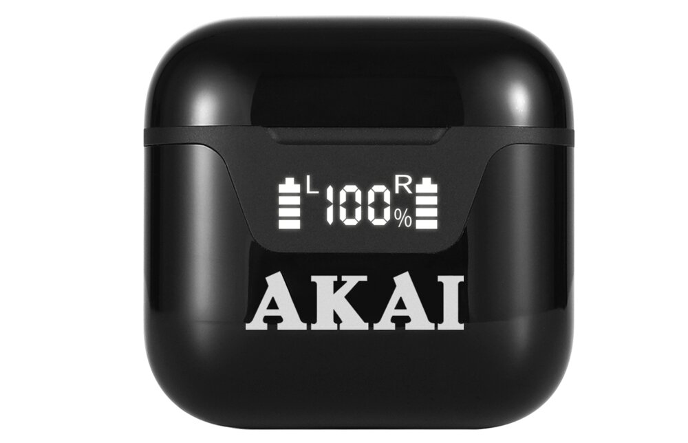Słuchawki douszne AKAI BTE-J101 Czarny design komfort lekkość dźwięk jakość wrażenia słuchowe ergonomia lekkość sport aktywność podróże czas pracy działanie akumulator