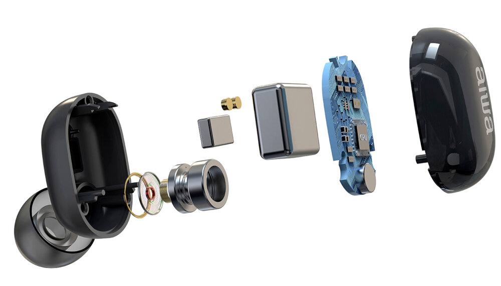 Słuchawki dokanałowe AIWA EBTW-150 słuchawki tws jedna dwie 