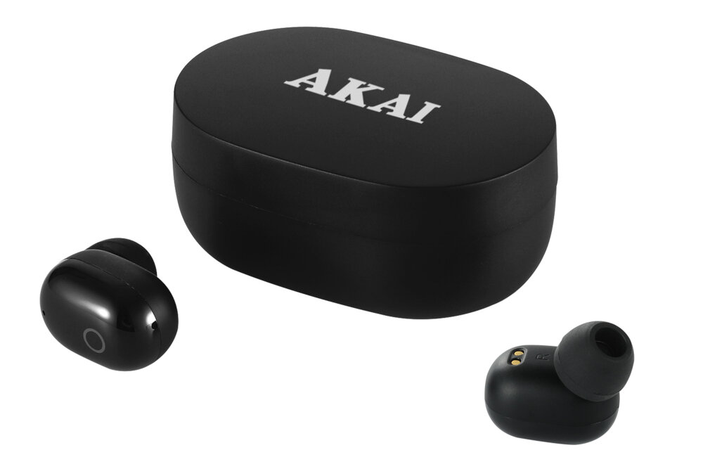 Słuchawki dokanałowe AKAI BTE-J15 Czarny ergonomia budowa muzyka audiobooki 