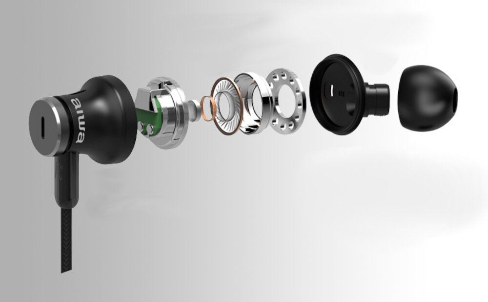 Słuchawki dokanałowe AIWA ESTBTN-880 Czarny pyłoszczelność wodoszczelność norma spacery obowiązki