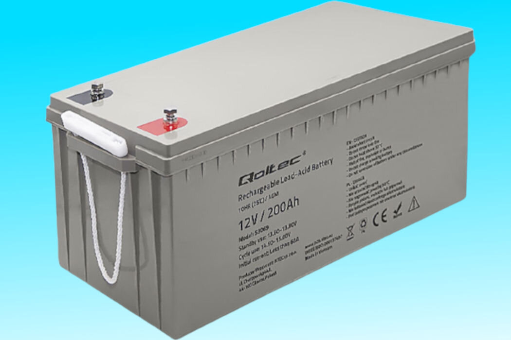 Akumulator AGM QOLTEC 53069 200Ah12V działanie bezpieczeństwo szczelność odporność technologia