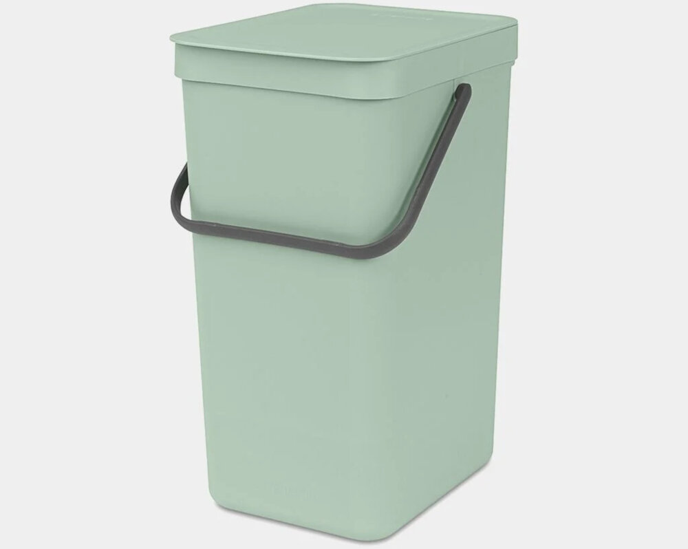 Kosz na śmieci BRABANTIA 211867 Sort & Go 16L Jasnozielony Łatwe czyszczenie duży uchwyt