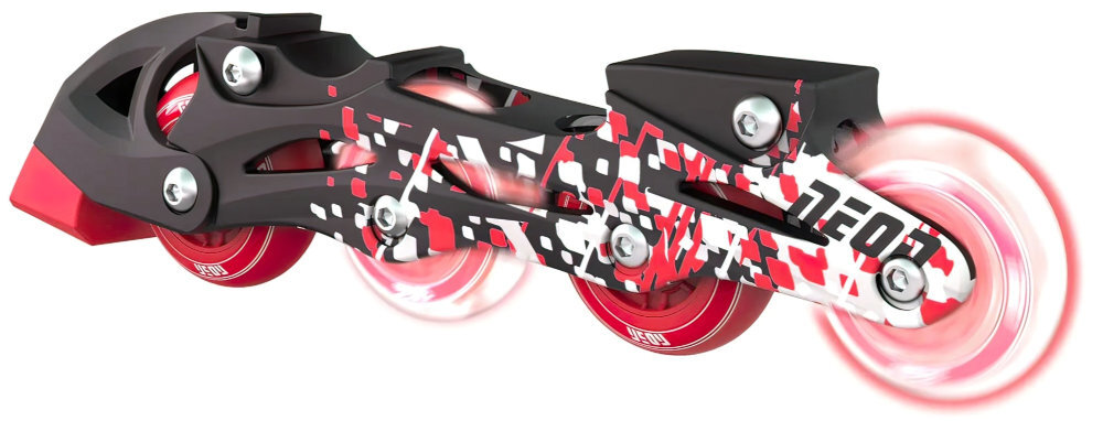 Rolki YVOLUTION Neon Combo 2w1 wytrzymale plozy i przyczepnosc wysoka wynikajaca z kolek