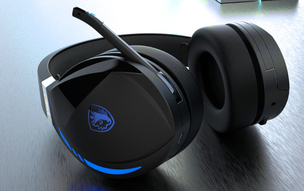 Słuchawki SADES Warden I Czarny mikrofon dźwięk łączność design waga bezprzewodowe kabel ładowanie bateria czas pracy brzmienie